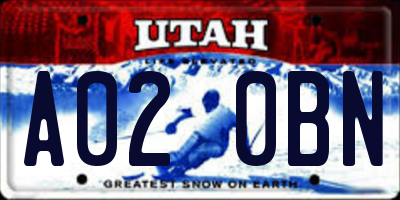 UT license plate A020BN