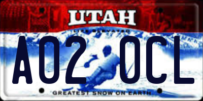 UT license plate A020CL