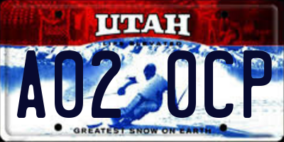 UT license plate A020CP