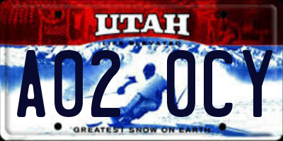 UT license plate A020CY