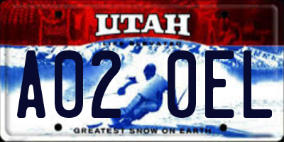 UT license plate A020EL