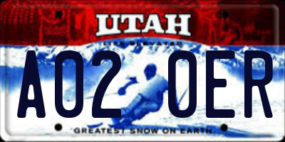 UT license plate A020ER