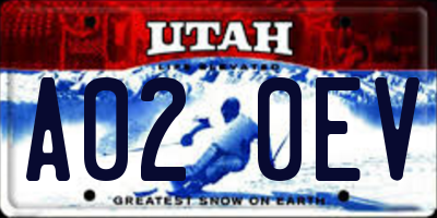 UT license plate A020EV