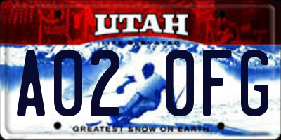 UT license plate A020FG