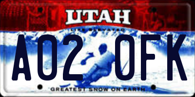 UT license plate A020FK