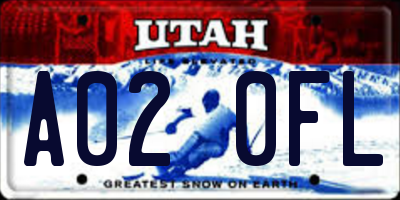 UT license plate A020FL