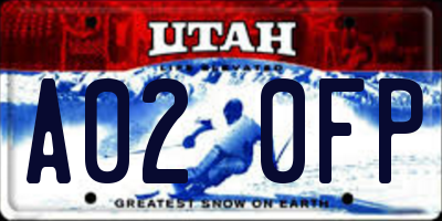 UT license plate A020FP