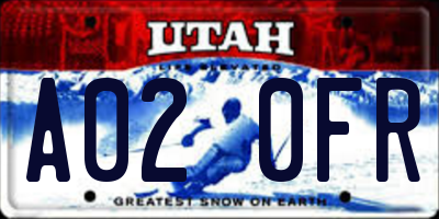 UT license plate A020FR