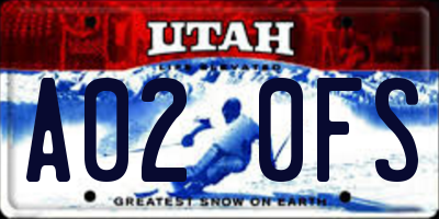 UT license plate A020FS