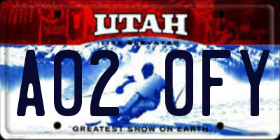 UT license plate A020FY