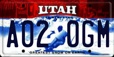 UT license plate A020GM