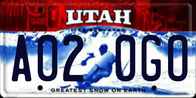 UT license plate A020GO