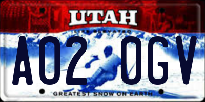 UT license plate A020GV