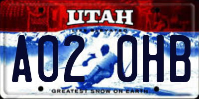 UT license plate A020HB