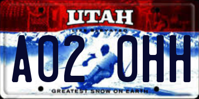 UT license plate A020HH