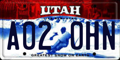 UT license plate A020HN