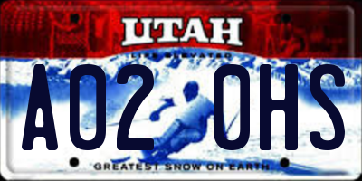 UT license plate A020HS