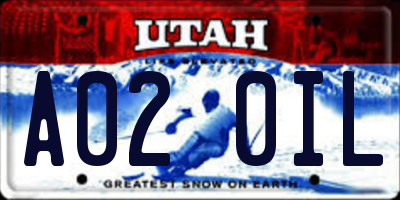 UT license plate A020IL