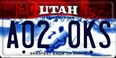 UT license plate A020KS