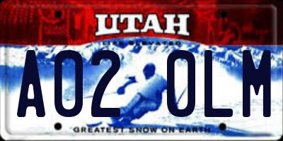 UT license plate A020LM