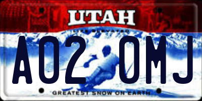 UT license plate A020MJ