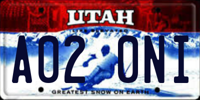 UT license plate A020NI