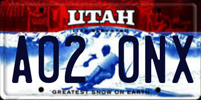 UT license plate A020NX