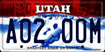 UT license plate A020OM