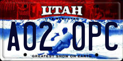 UT license plate A020PC