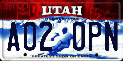 UT license plate A020PN