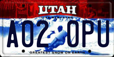 UT license plate A020PU