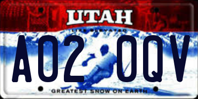 UT license plate A020QV