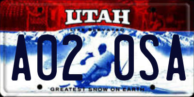 UT license plate A020SA