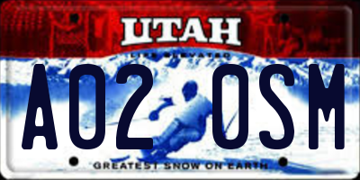 UT license plate A020SM