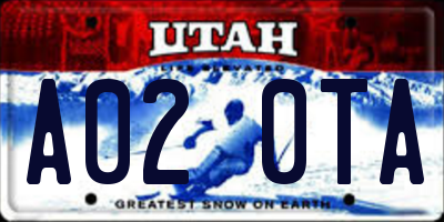 UT license plate A020TA