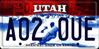 UT license plate A020UE