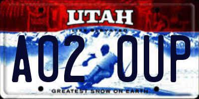 UT license plate A020UP