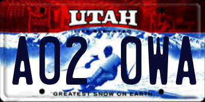 UT license plate A020WA