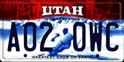 UT license plate A020WC