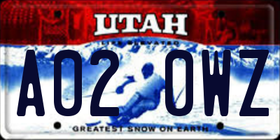 UT license plate A020WZ