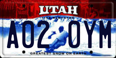 UT license plate A020YM