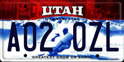 UT license plate A020ZL