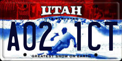 UT license plate A021CT