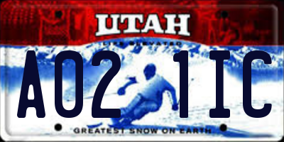 UT license plate A021IC