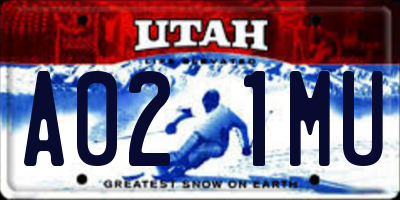 UT license plate A021MU