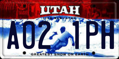 UT license plate A021PH