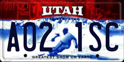 UT license plate A021SC