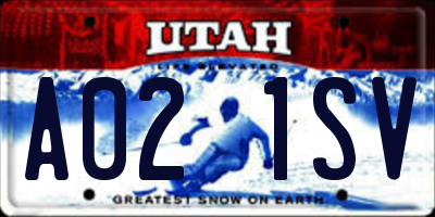 UT license plate A021SV