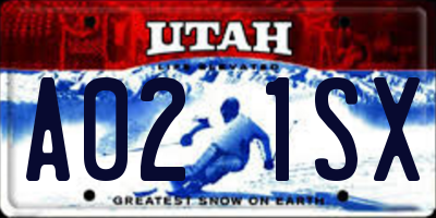 UT license plate A021SX