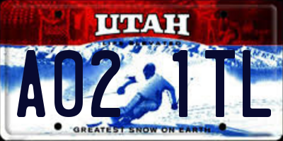 UT license plate A021TL